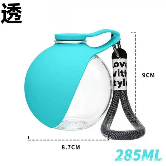Portable Dog Water Bottle Stainless Steel Travel Cat Water Dispenser with Bowl No-Spill Puppy Water Bottle for Walking Hiking