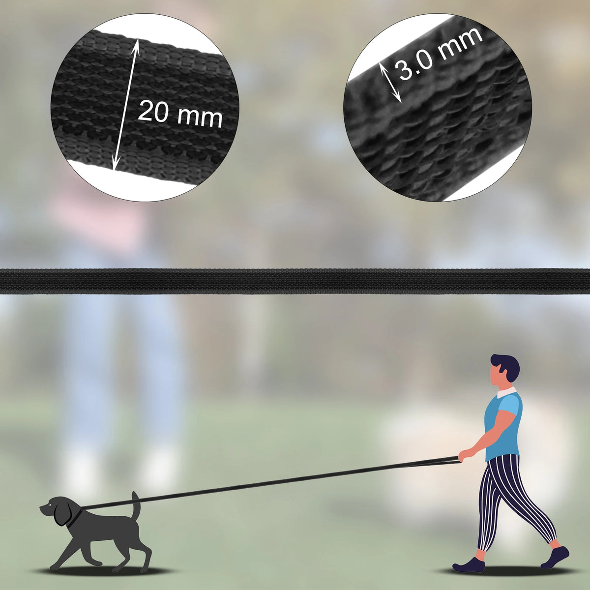 Leash length options