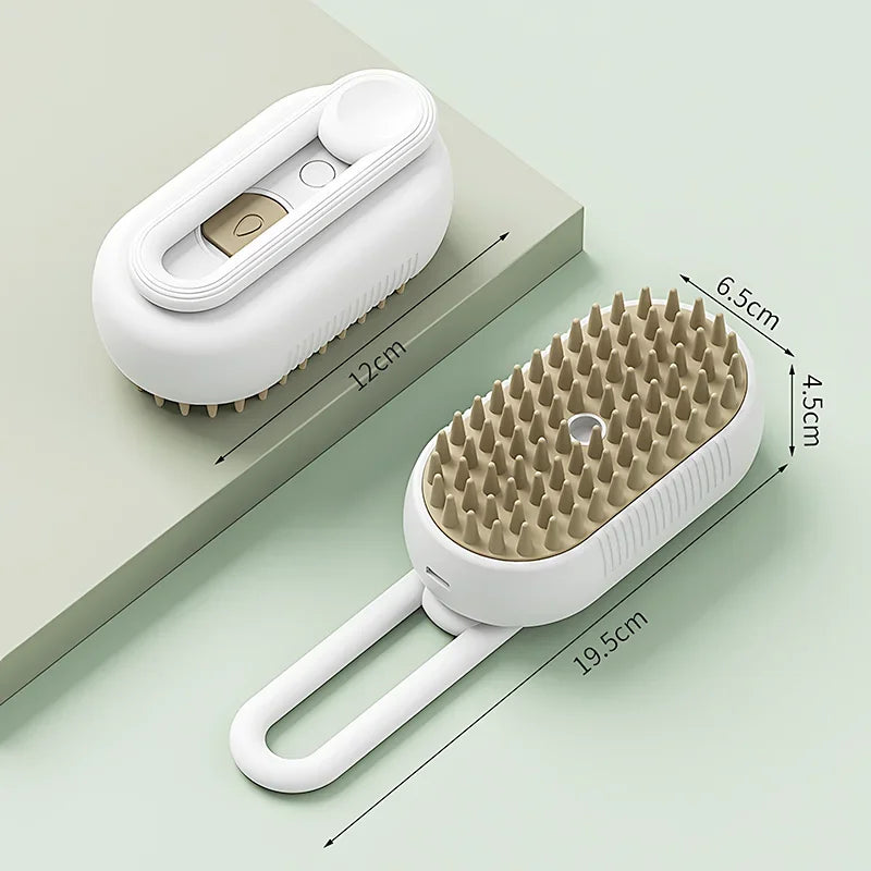 Revolutionary 3-in-1 Pet Electric Steam Brush for Effortless Grooming and Massage - Perfect for Cats and Dogs