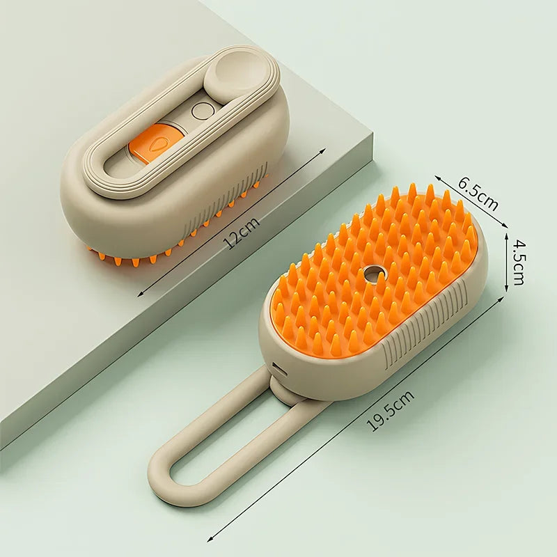 Revolutionary 3-in-1 Pet Electric Steam Brush for Effortless Grooming and Massage - Perfect for Cats and Dogs