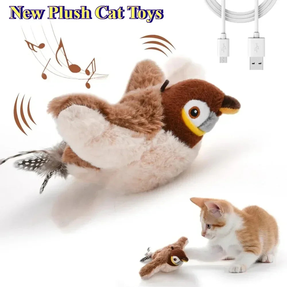Interactive bird cat toy