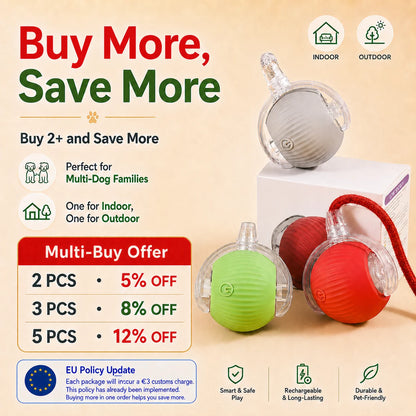 Exciting New Interactive Dog Ball Toy - Automatic Rolling, Rechargeable, and Smart for Endless Fun!